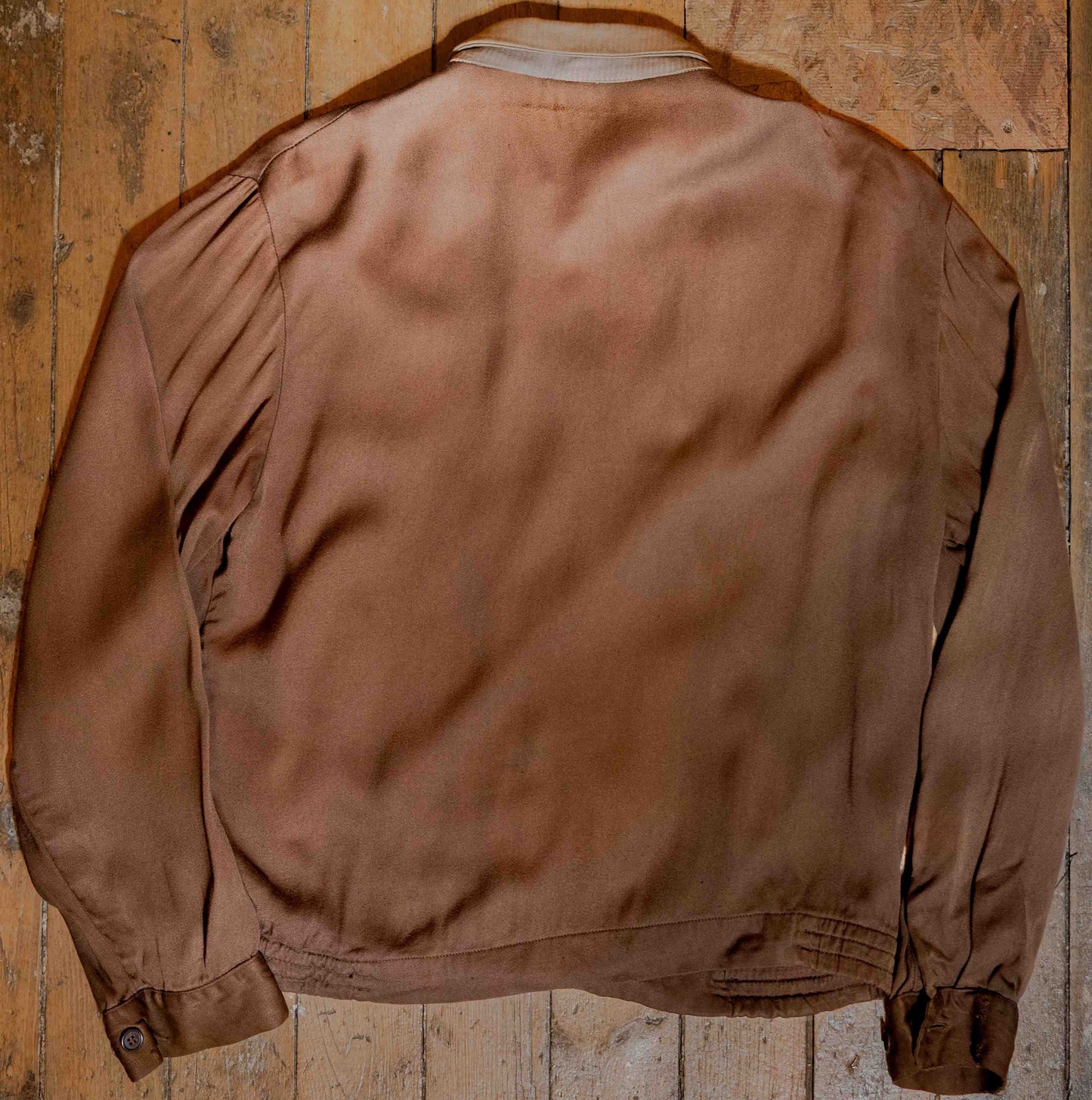 Vintage 1950’s-60’s Rayon Ricky Zip Up Jacket Size 40