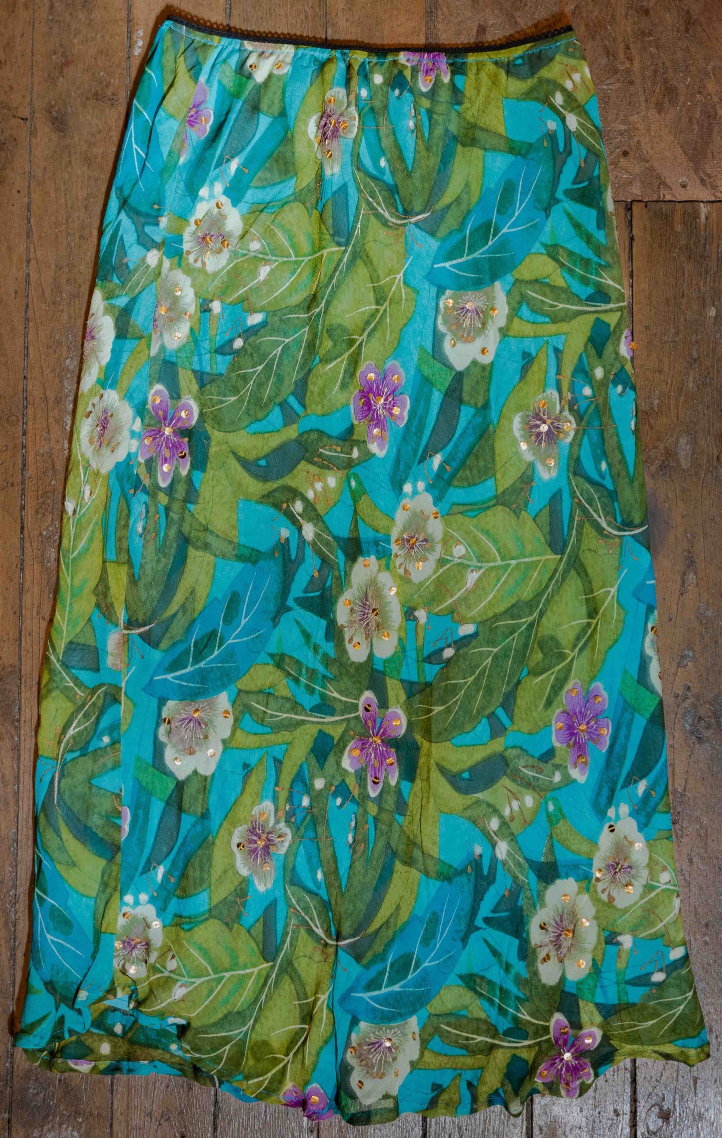 Vintage Y2K Sequin Floral Skirt