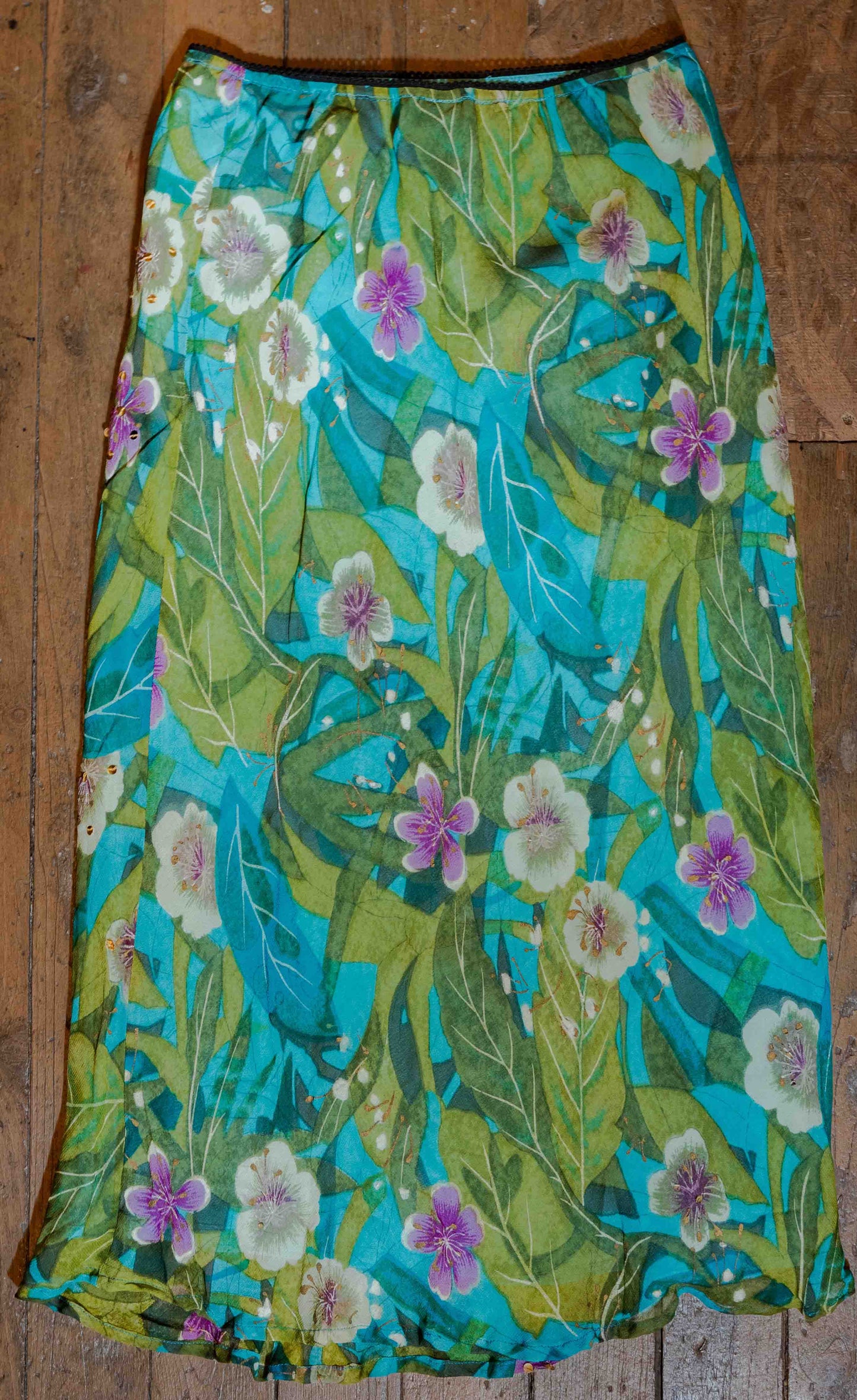 Vintage Y2K Sequin Floral Skirt