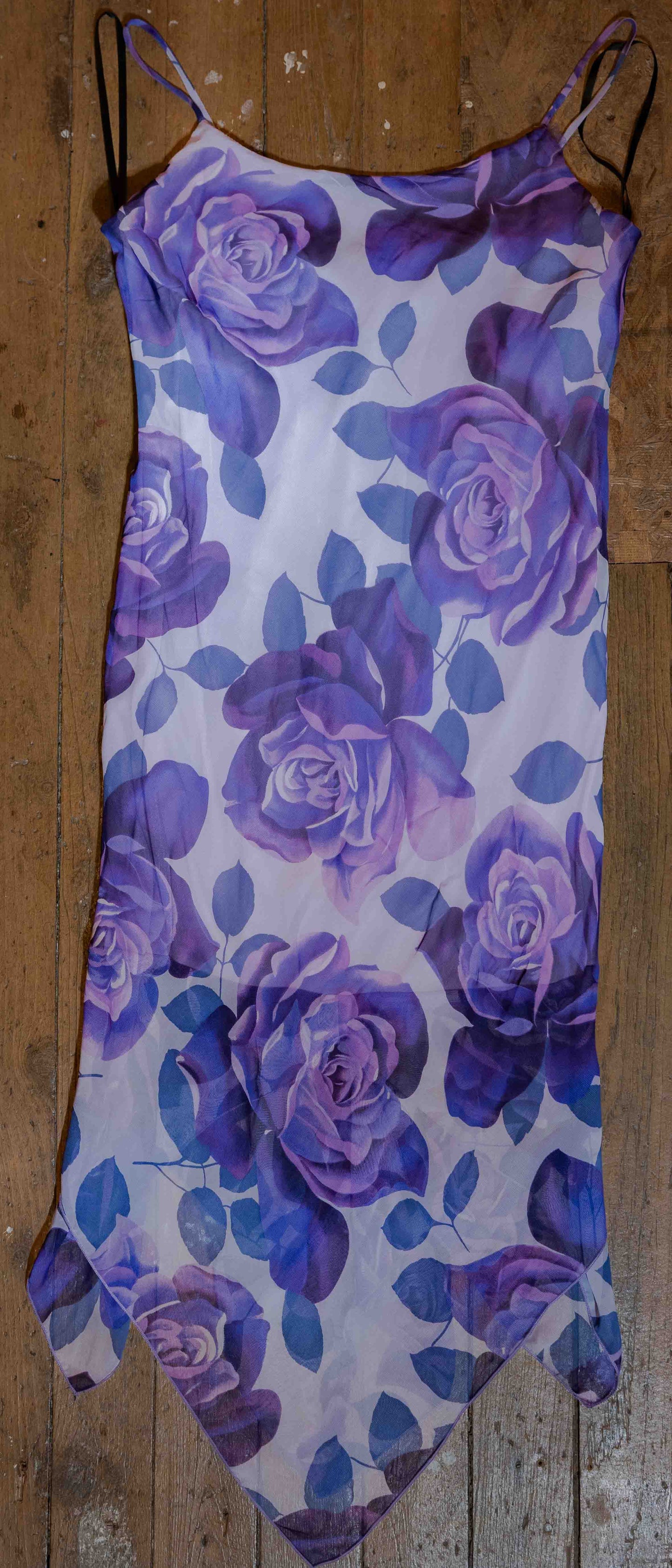 Vintage 1990’s Purple Rose Slip Dress