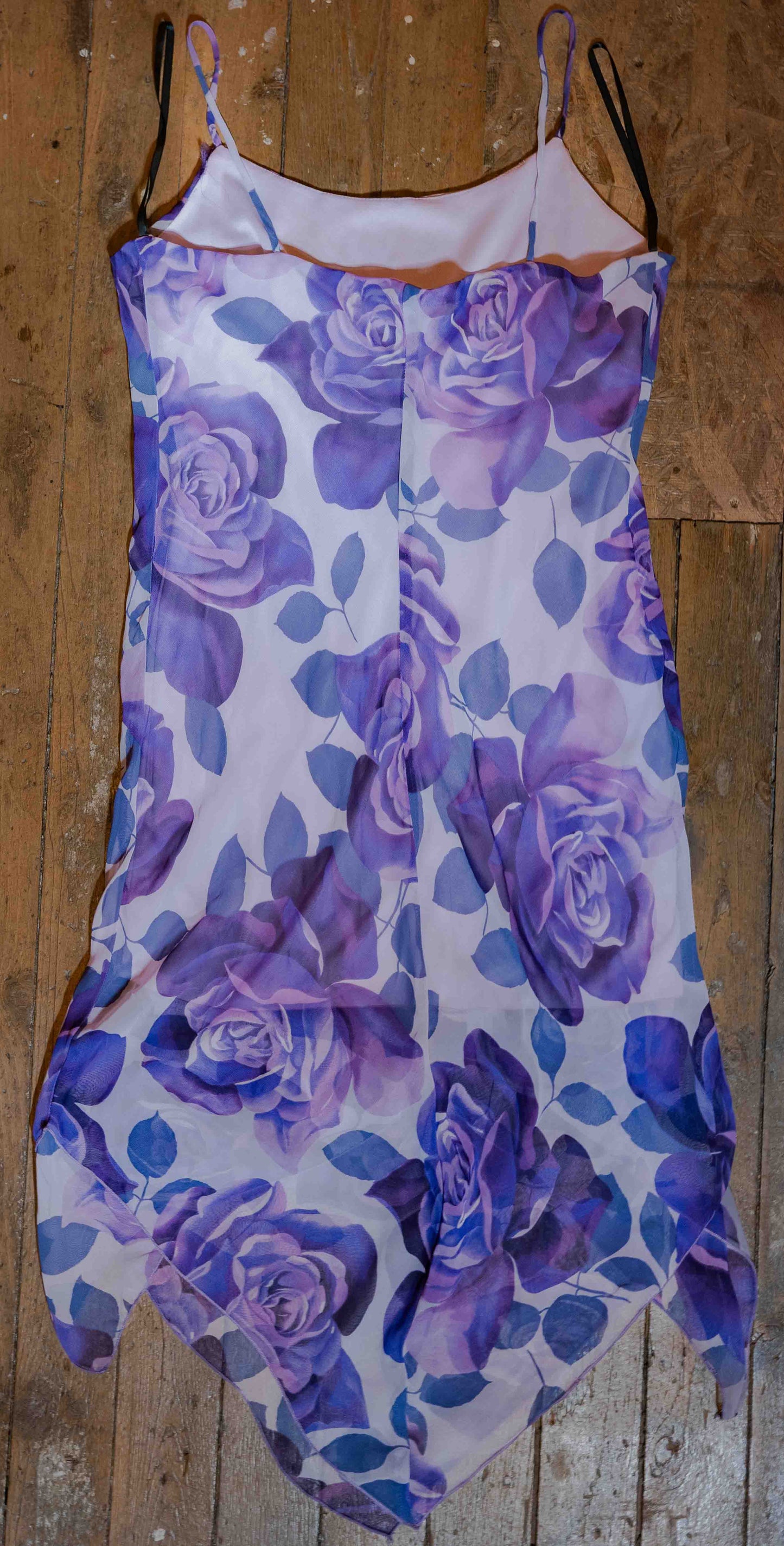 Vintage 1990’s Purple Rose Slip Dress