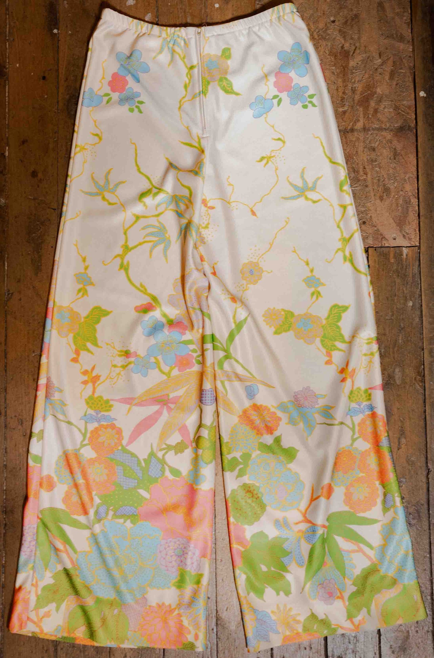 Vintage 1970’s Floral Wide-Leg Pants