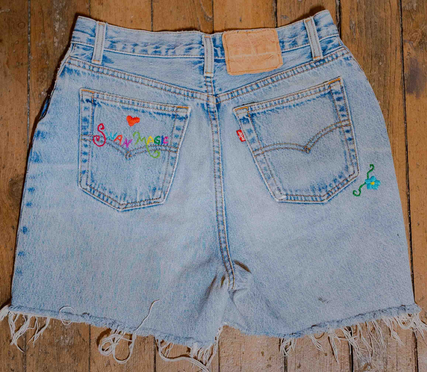 Vintage 1990’s Embroidered Levi’s Denim 501 Shorts
