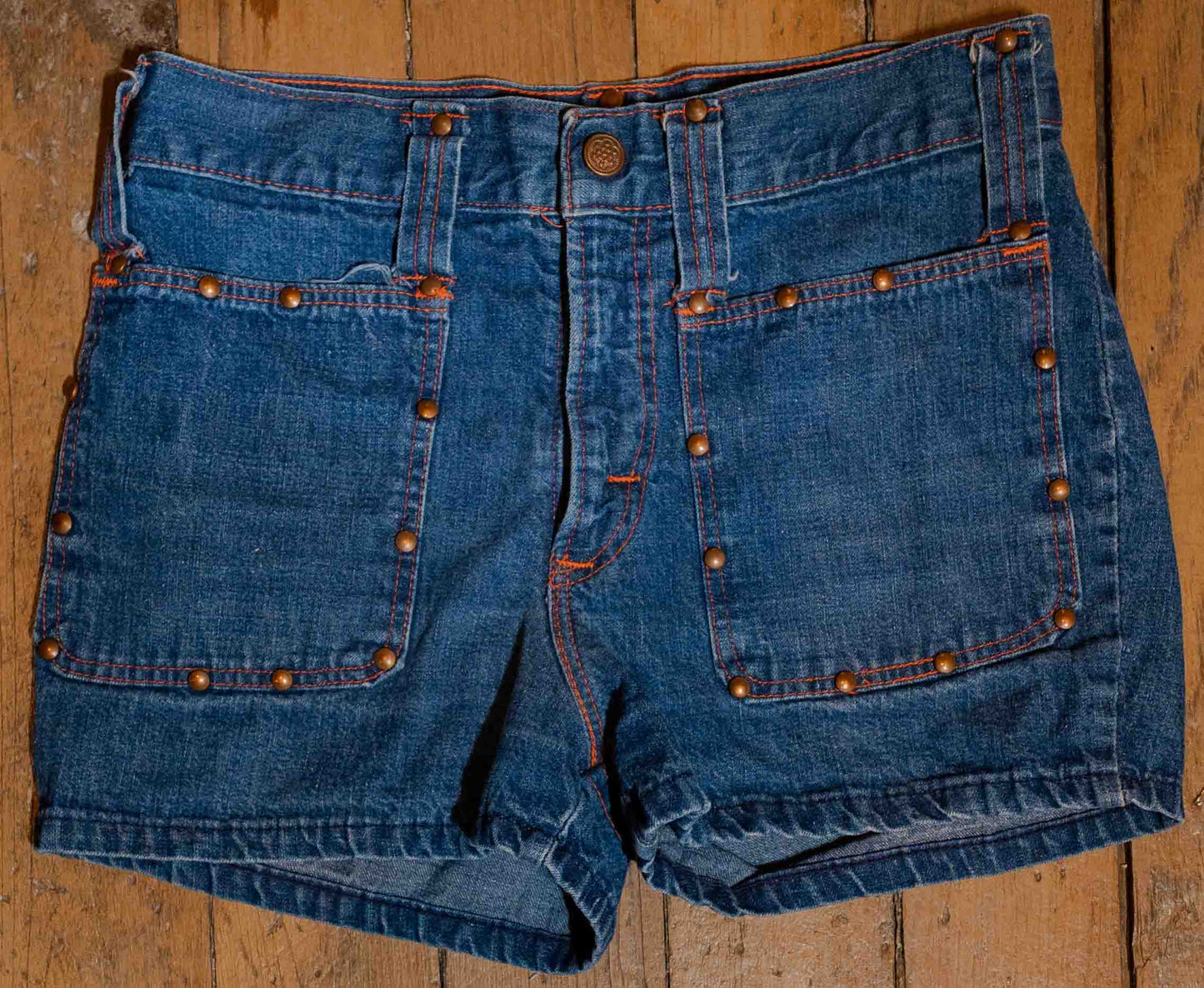 Vintage 1970's Studded Denim Shorts