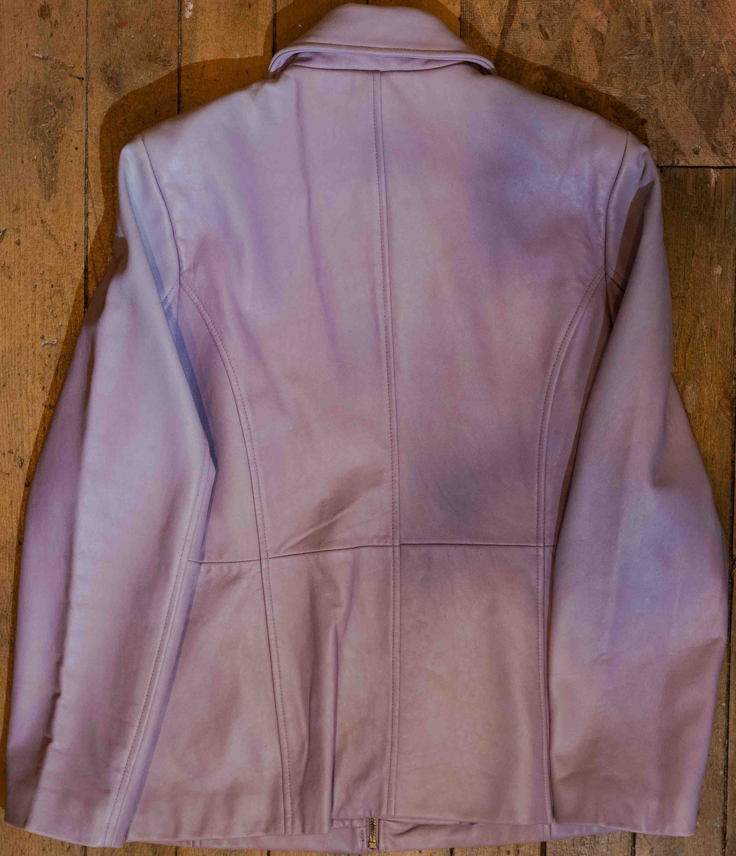 Vintage Y2K Lavender Leather Jacket Size M