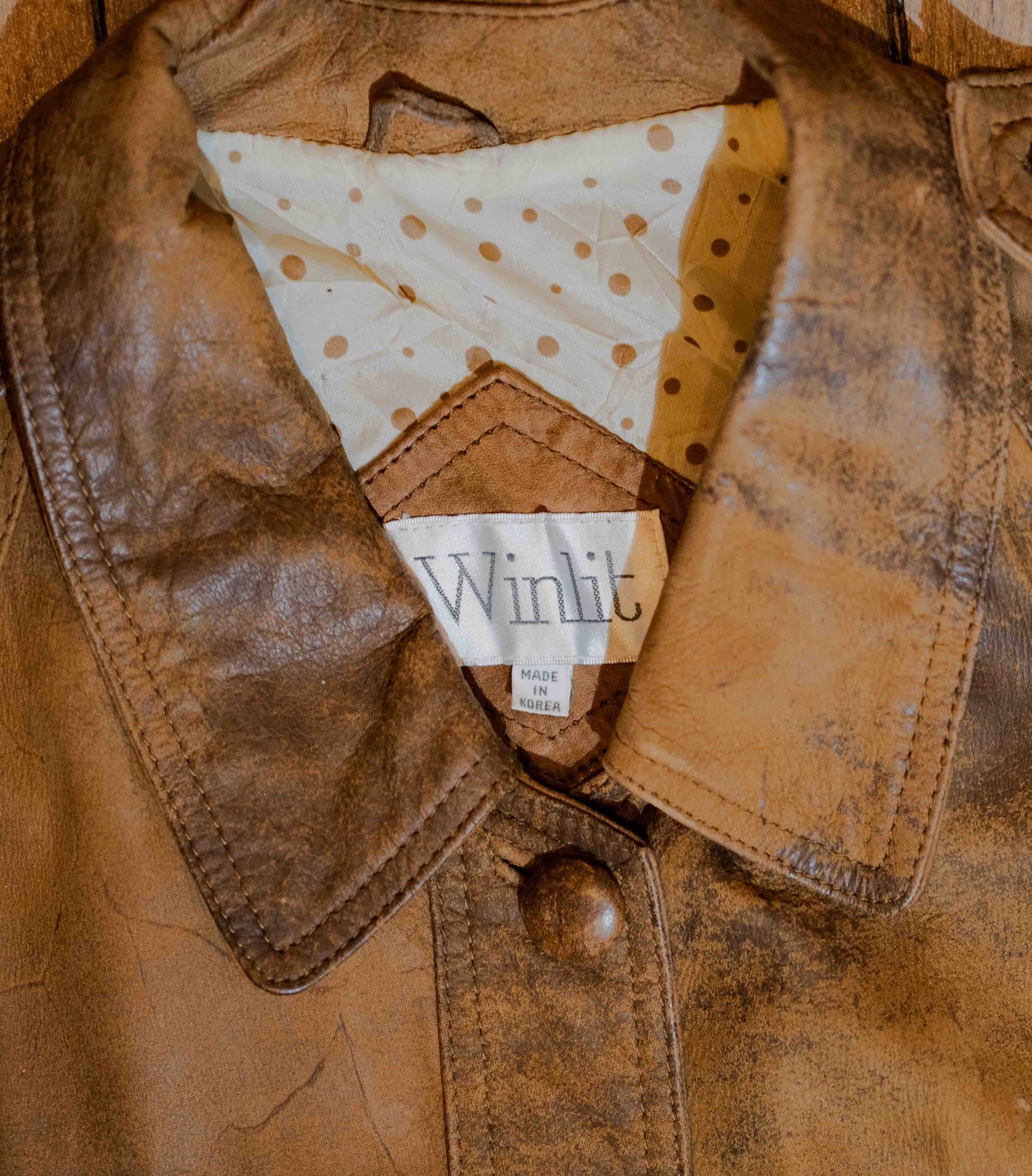 Vintage 1990’s Genuine Leather Trench Coat