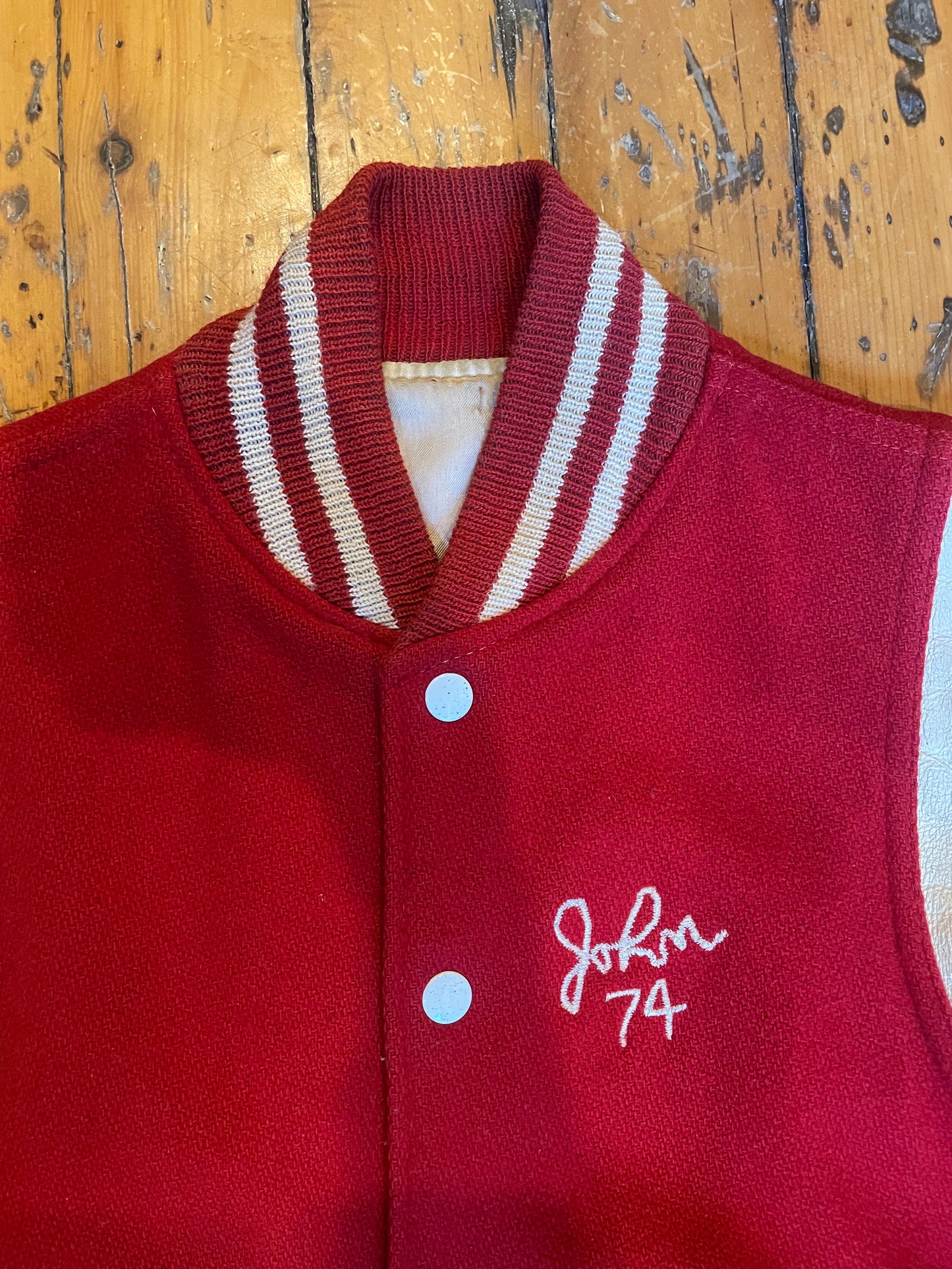 Vintage 1970’s Snap Front Varsity Jacket