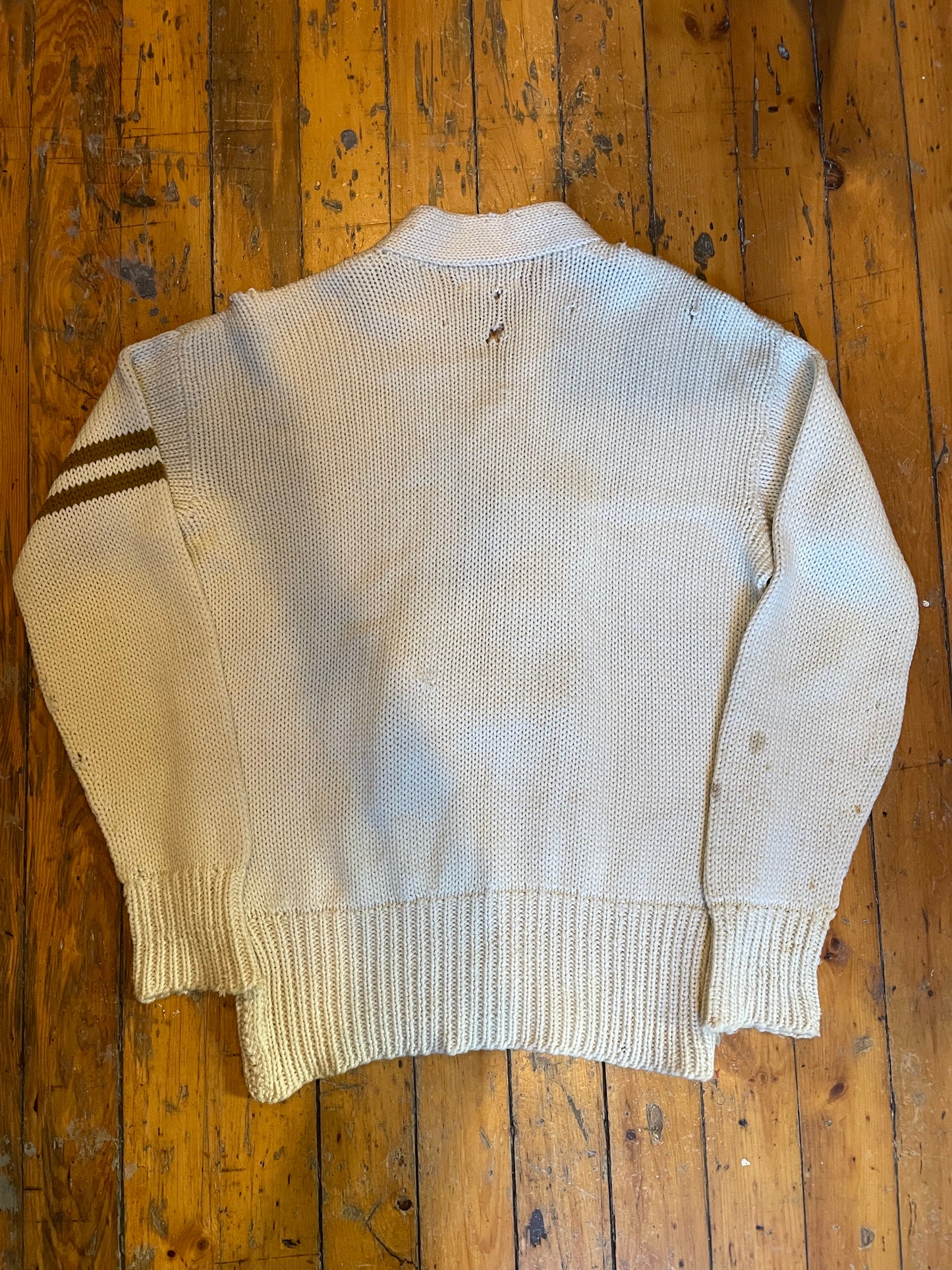 Vintage Distressed 1940’s Pullover Letterman Sweater