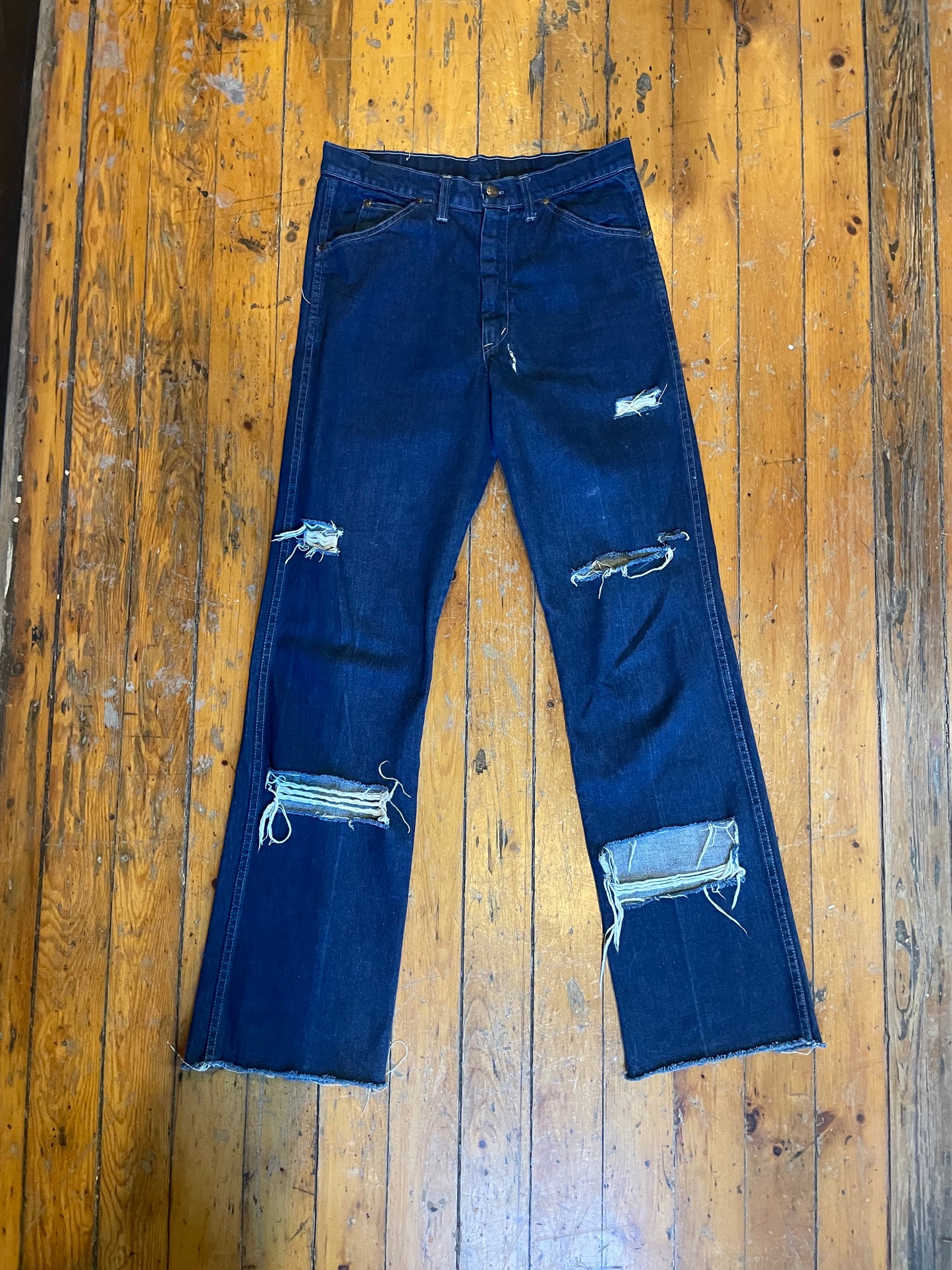 1970’s Distressed Denim Western Jeans