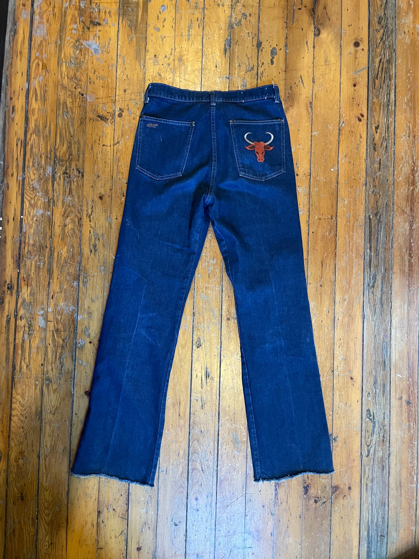1970’s Distressed Denim Western Jeans