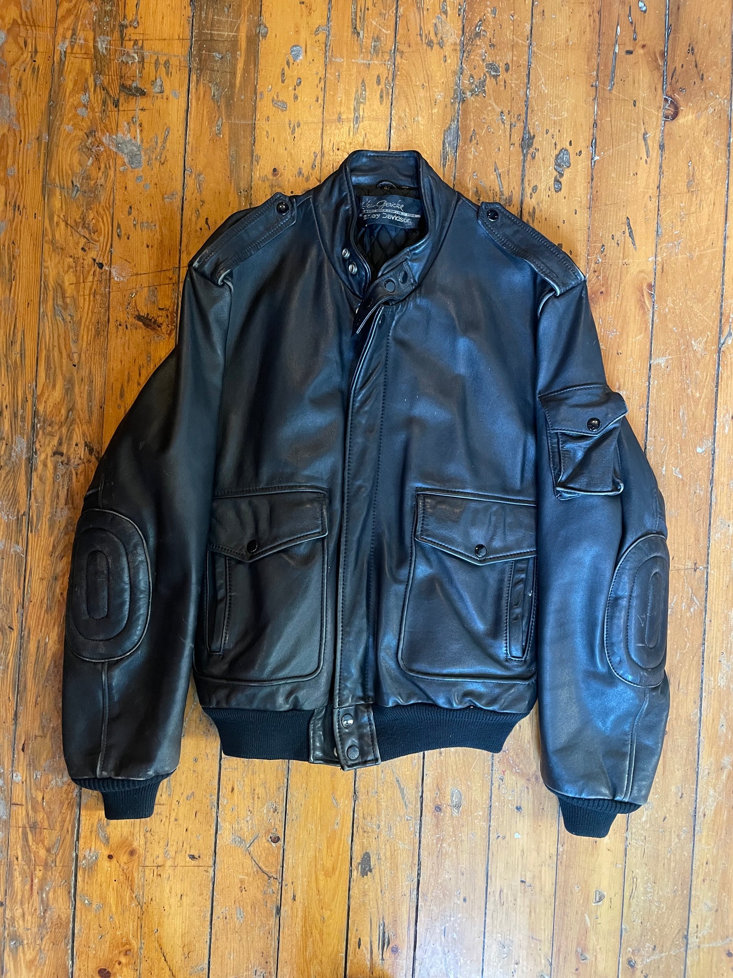 Vintage 1970’s Harley Davison cafe racer leather jacket