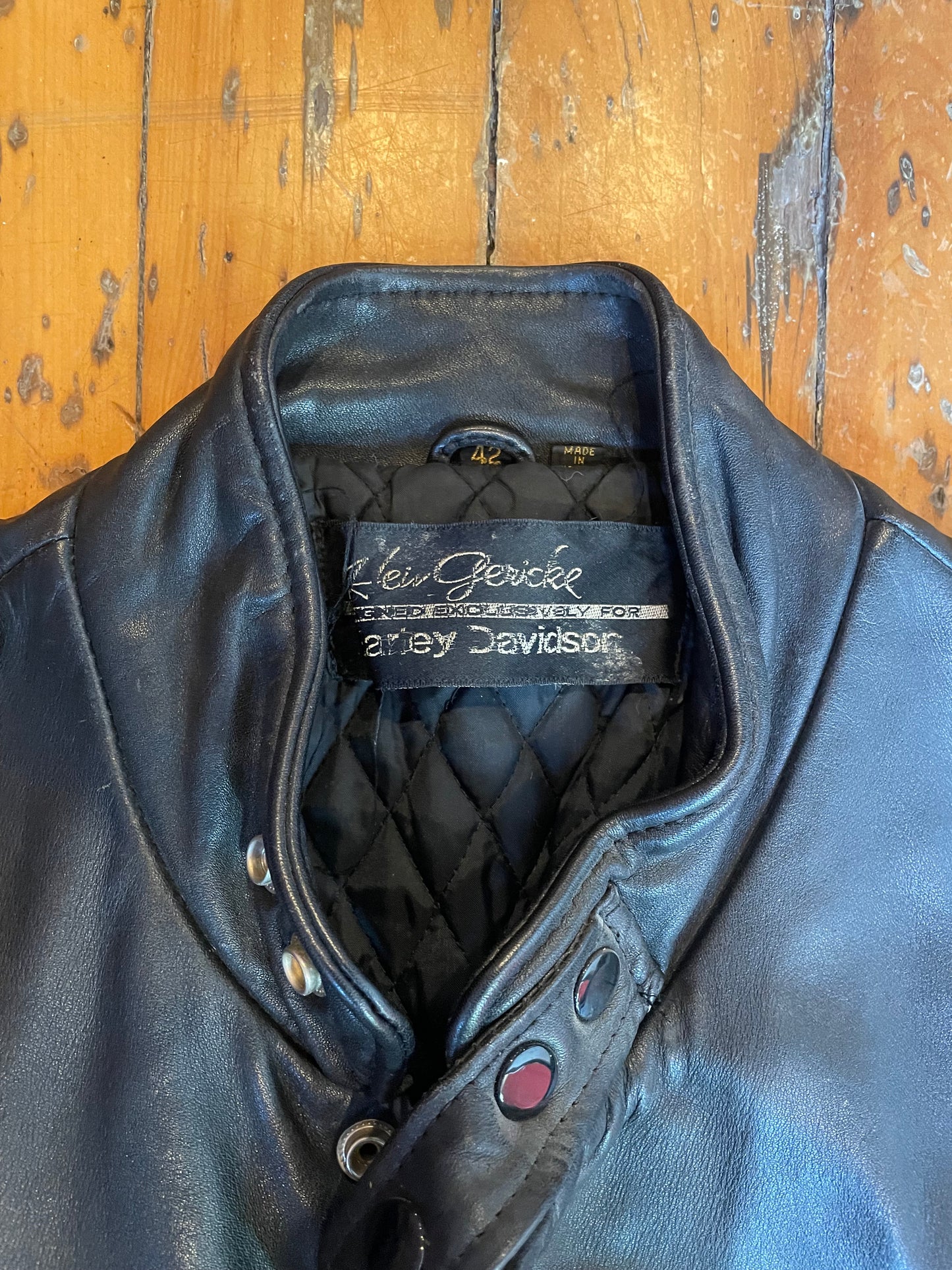 Vintage 1970’s Harley Davison cafe racer leather jacket