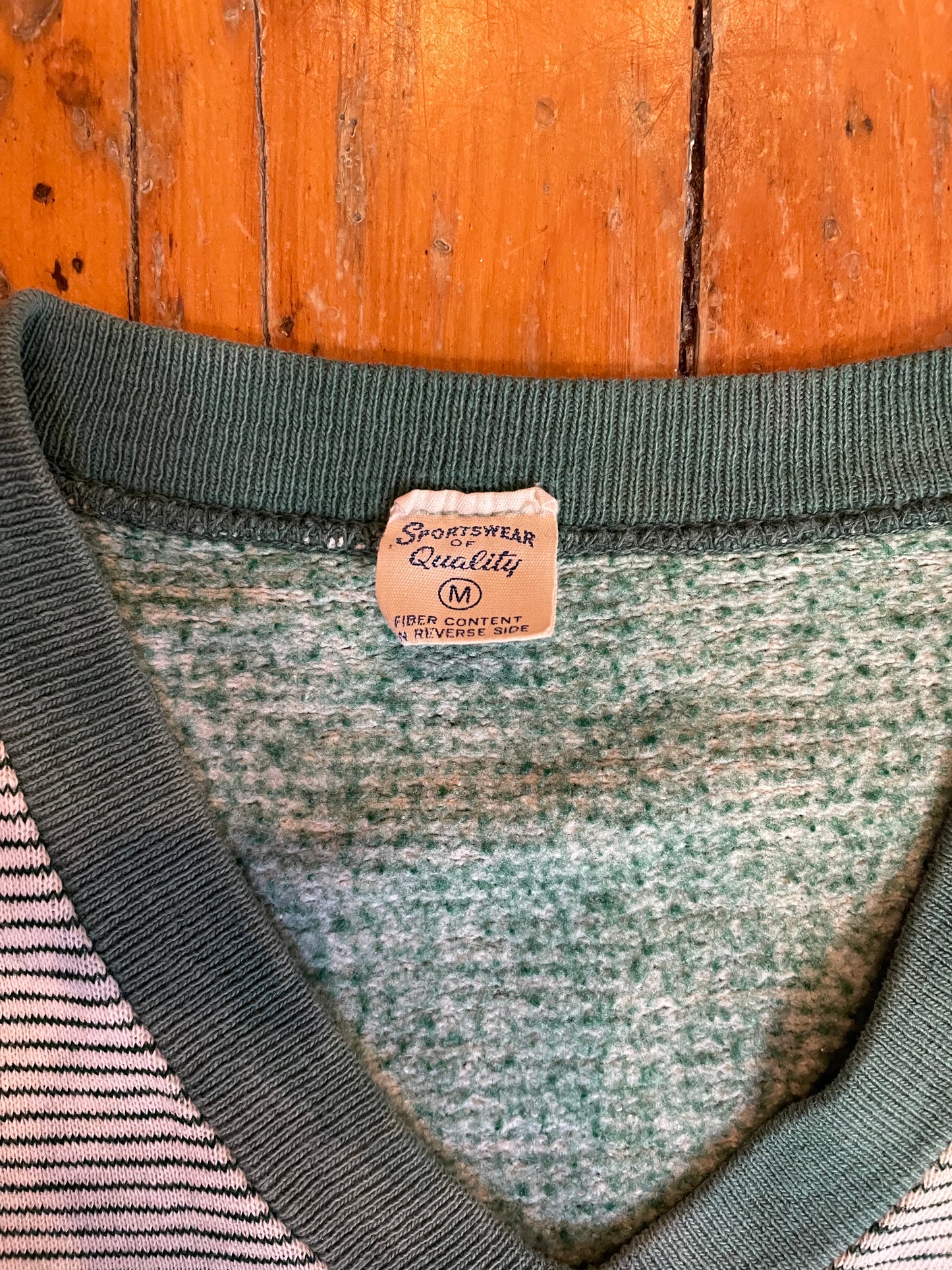 1960’s pullover v neck striped sweatshirt