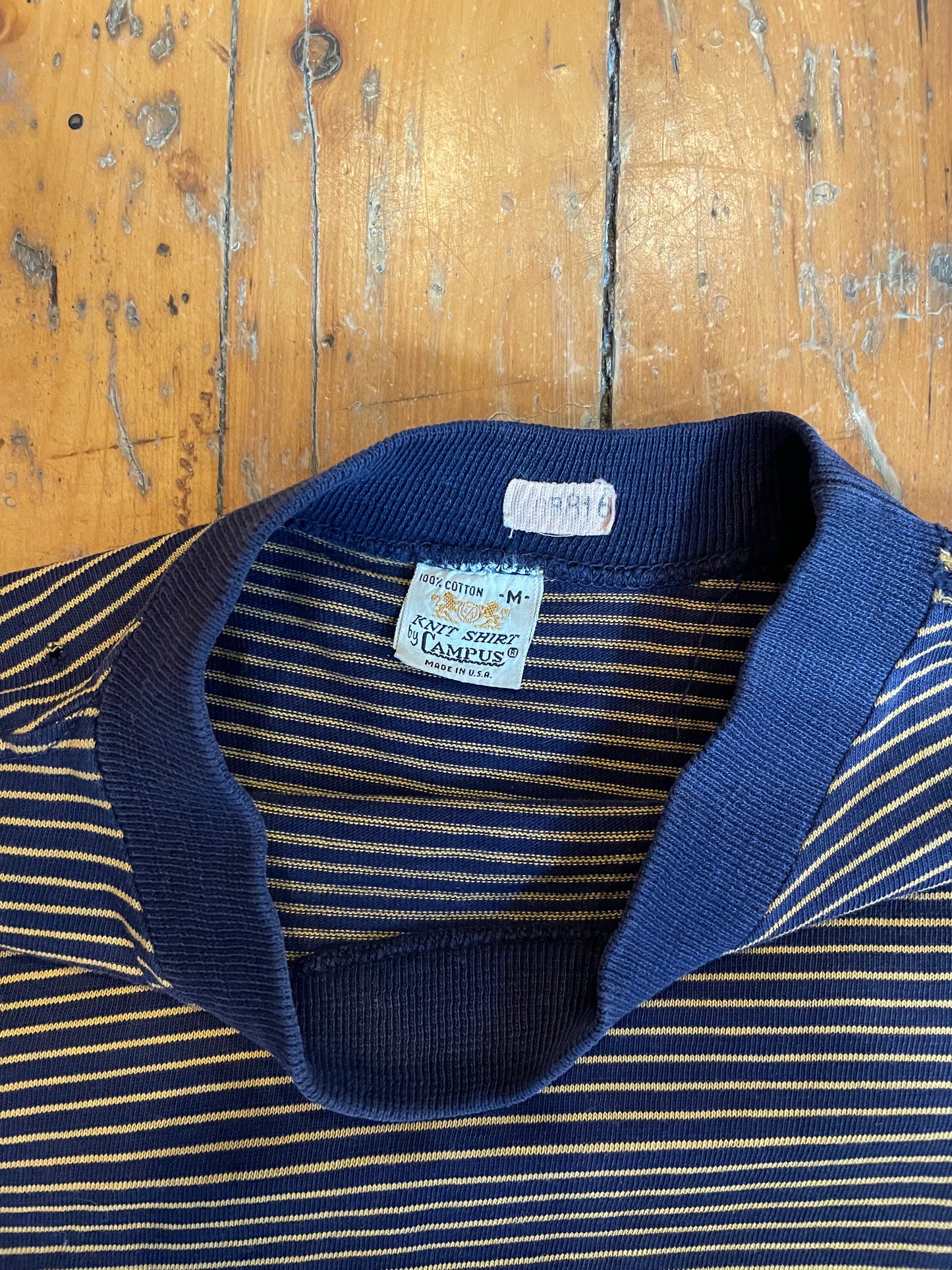 1960’s striped mock neck t shirt