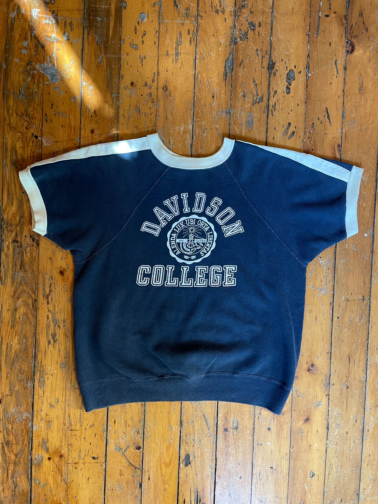 1960's Davison college short sleeve sweatshirt