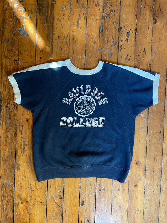 1960's Davison college short sleeve sweatshirt