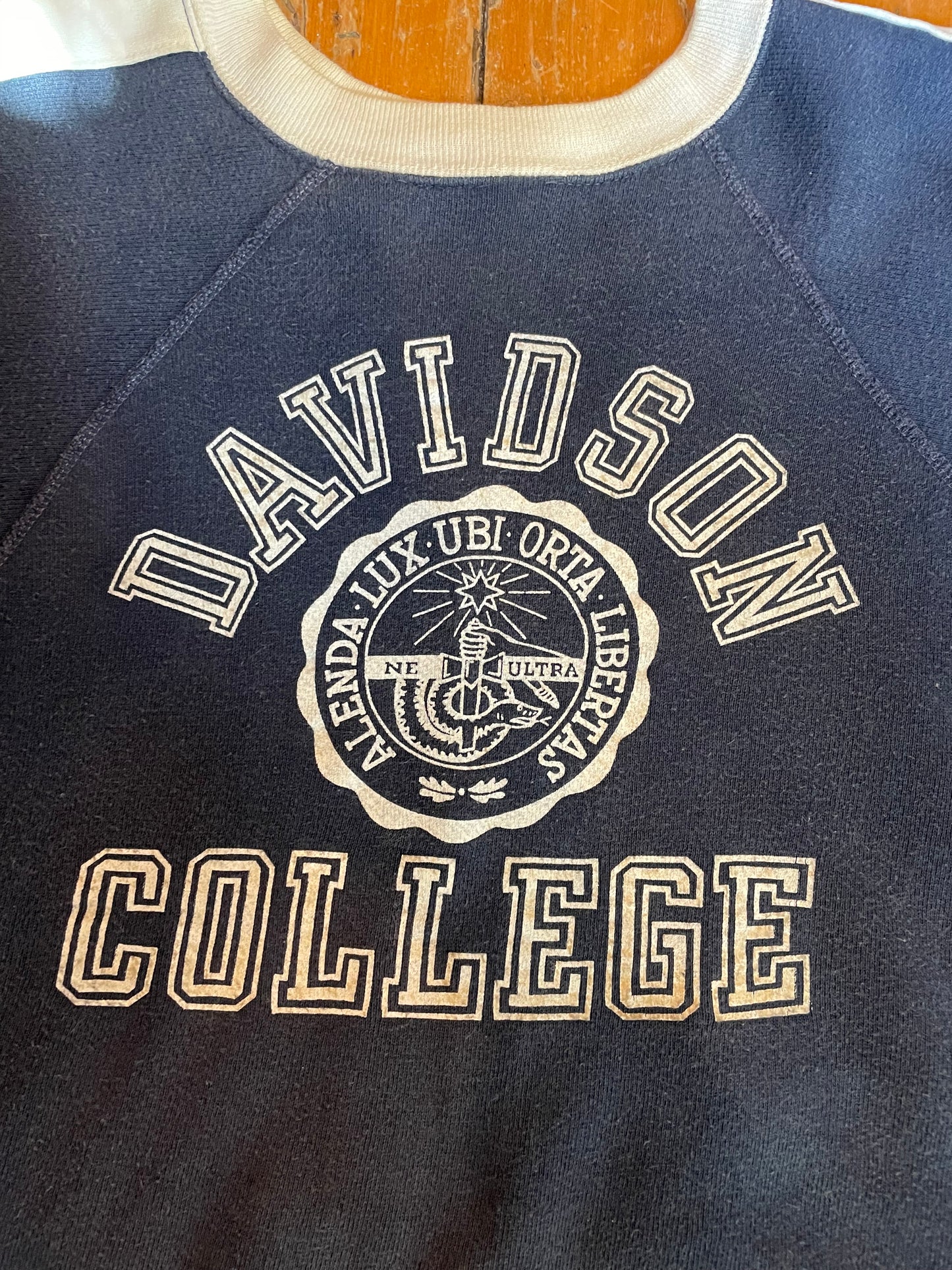 1960's Davison college short sleeve sweatshirt