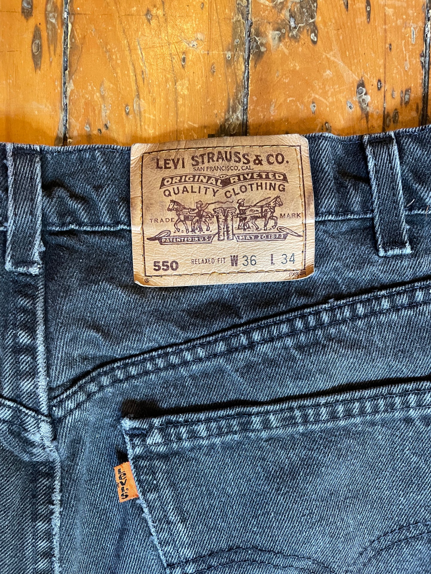 Vintage 1990’s black 550 denim jeans