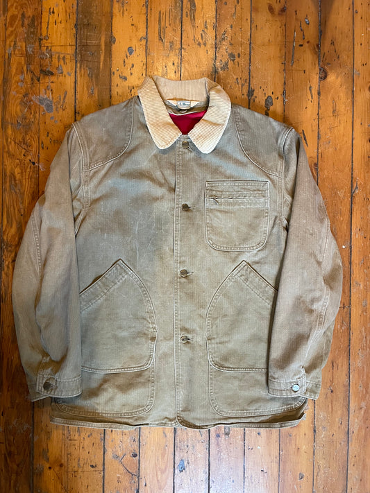 Vintage 1980's LL Bean Herringbone Hunting Jacket L