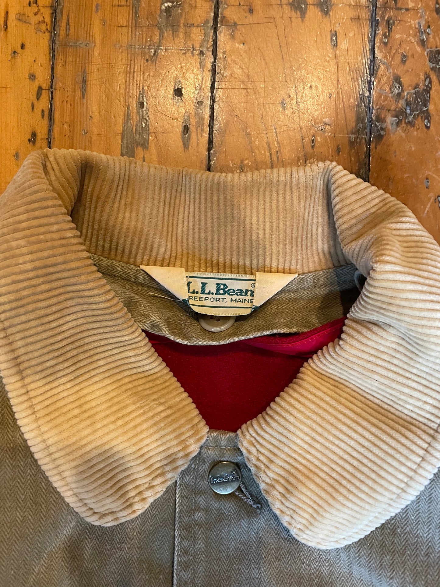 Vintage 1980's LL Bean Herringbone Hunting Jacket L