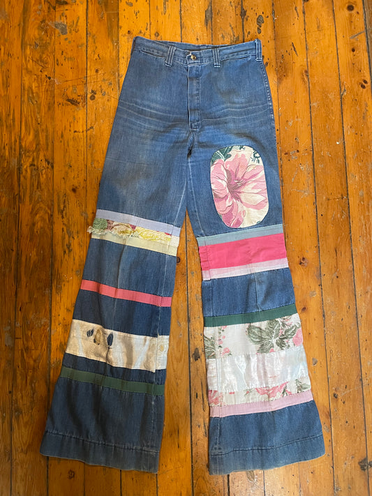 Vintage 1970's Patchwork Women's Jeans