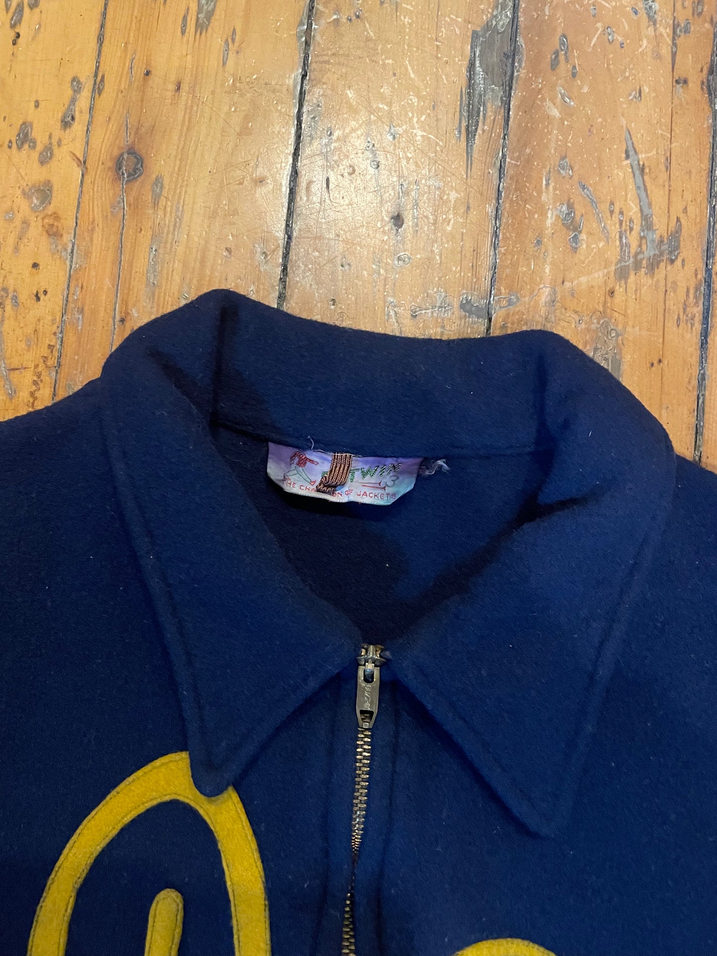 Vintage 1960's Pitt University Half Zip Jacket