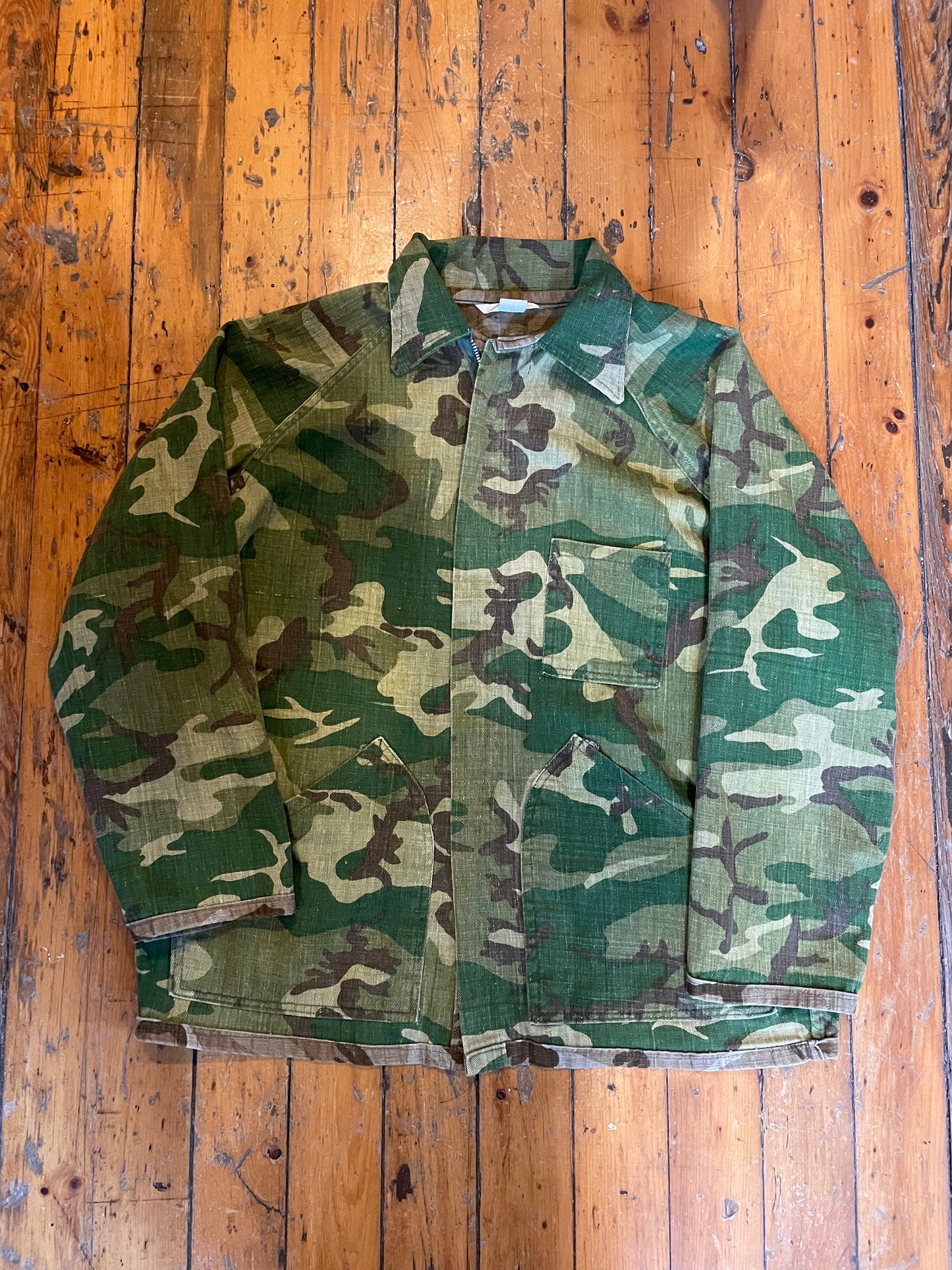 Vintage 1970's Reversible Camouflage Ranger Hunting Zip Up Jacket XL