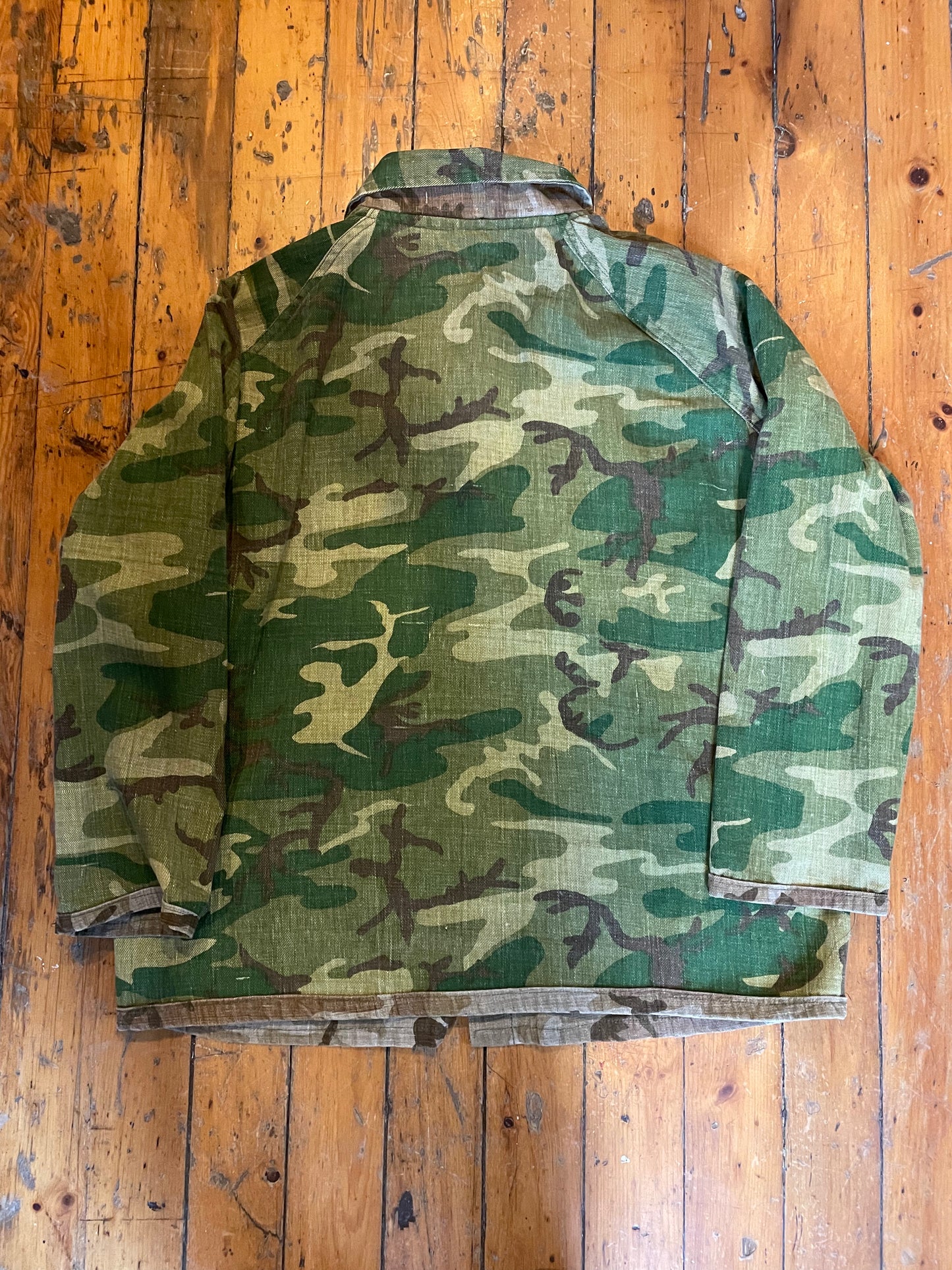 Vintage 1970's Reversible Camouflage Ranger Hunting Zip Up Jacket XL