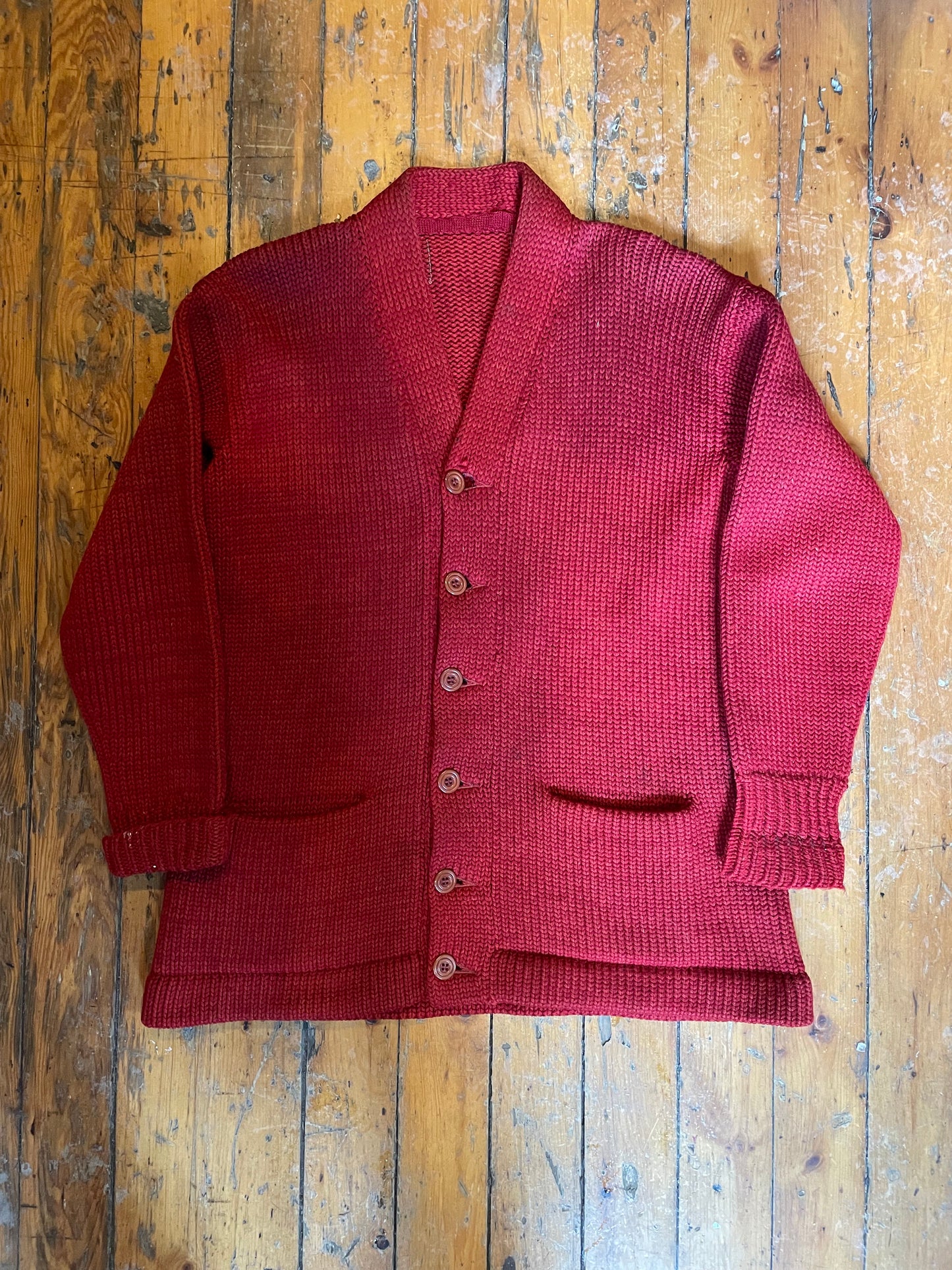 1950’s Herringbone Knit Cardigan Sweater