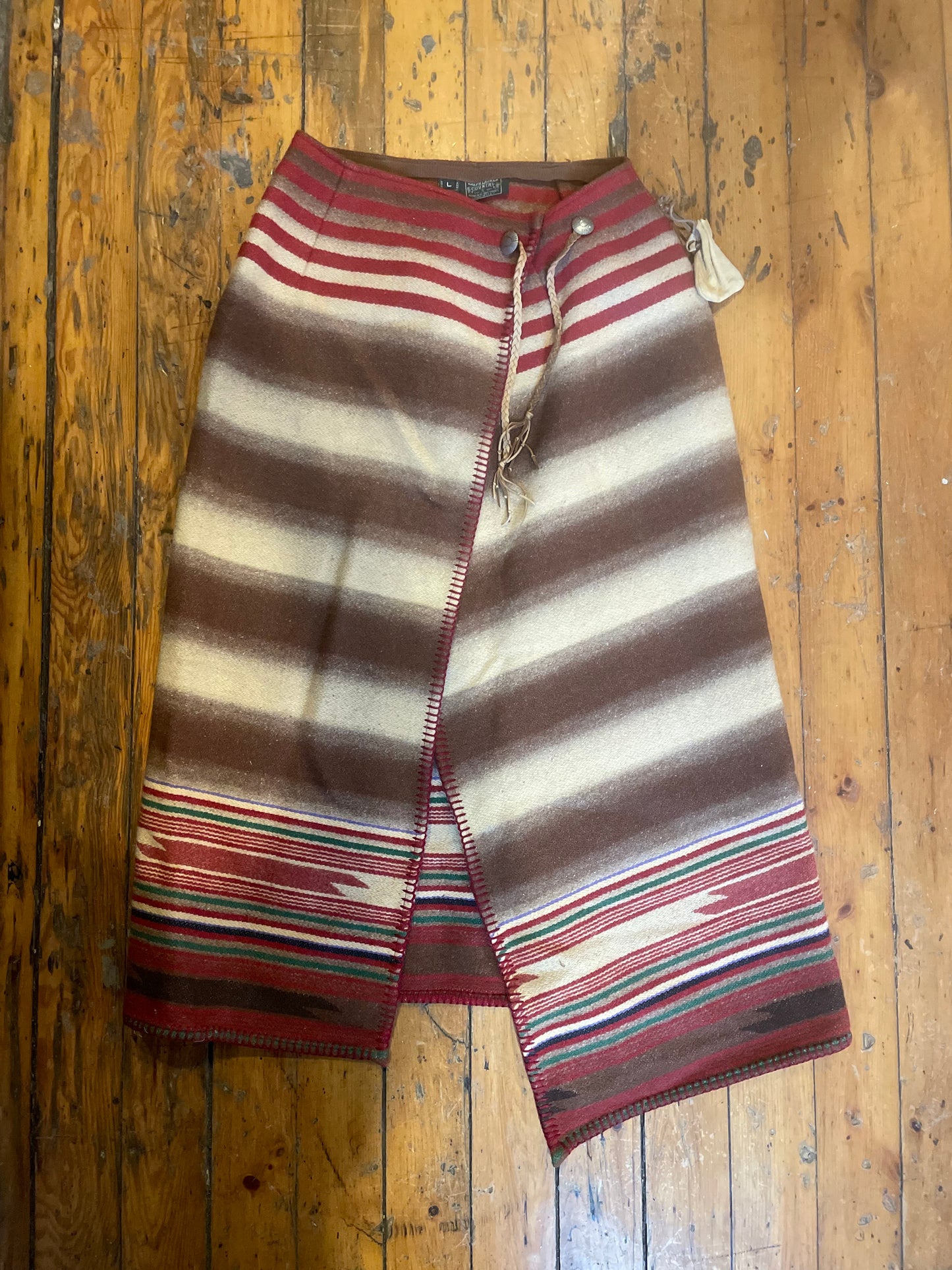 D/S vintage 1980s Navajo blanket skirt L
