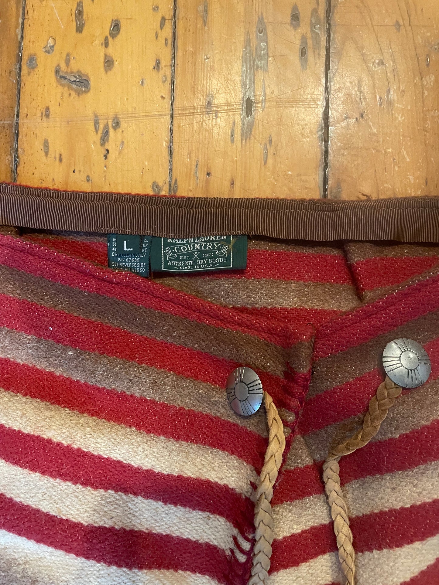 D/S vintage 1980s Navajo blanket skirt L