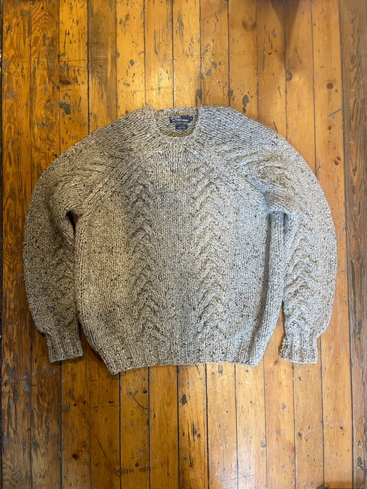 Vintage 1990s heavy hand knit sweater XL