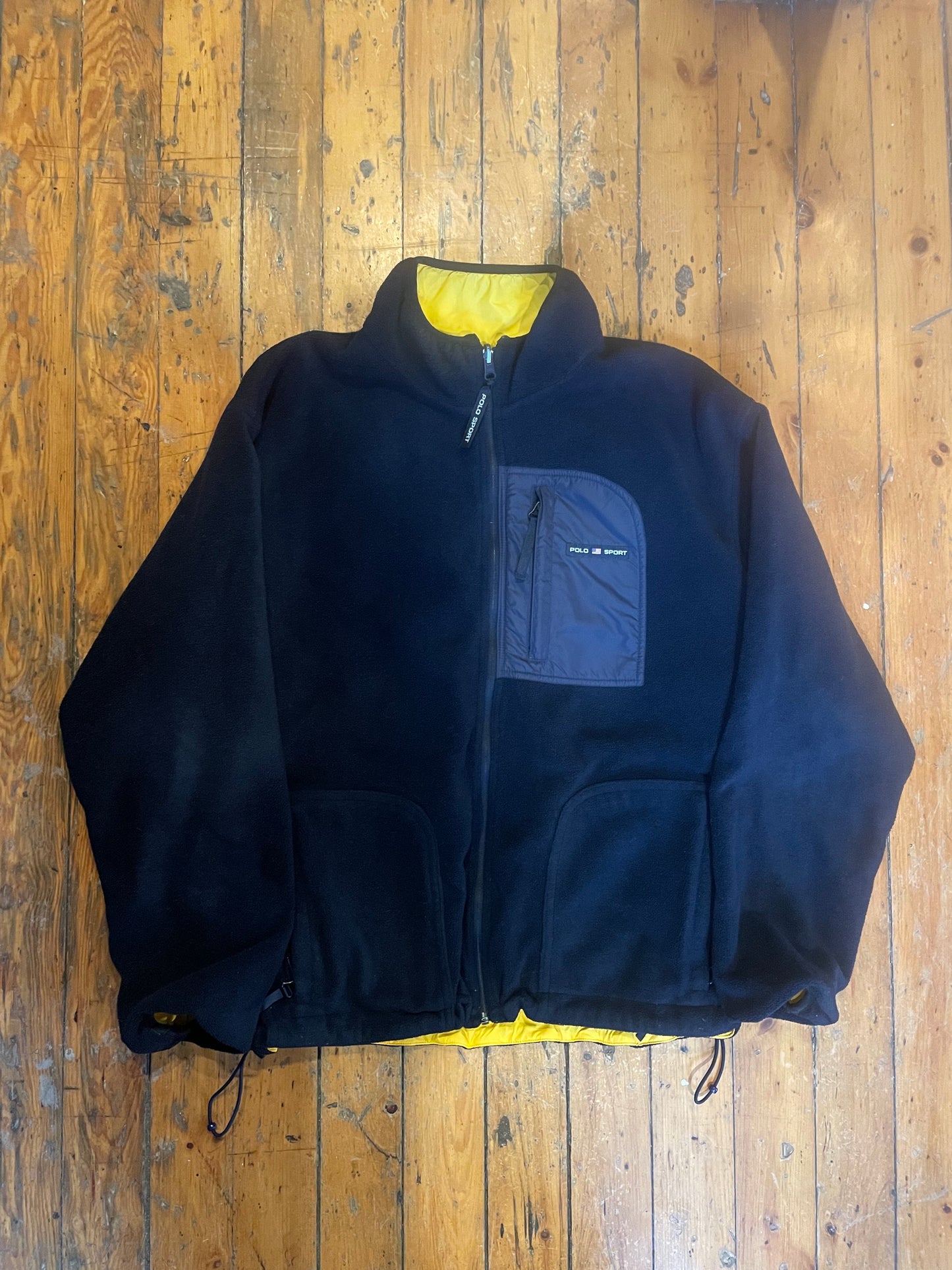 Vintage 1990’s polo sport reversible fleece jacket L