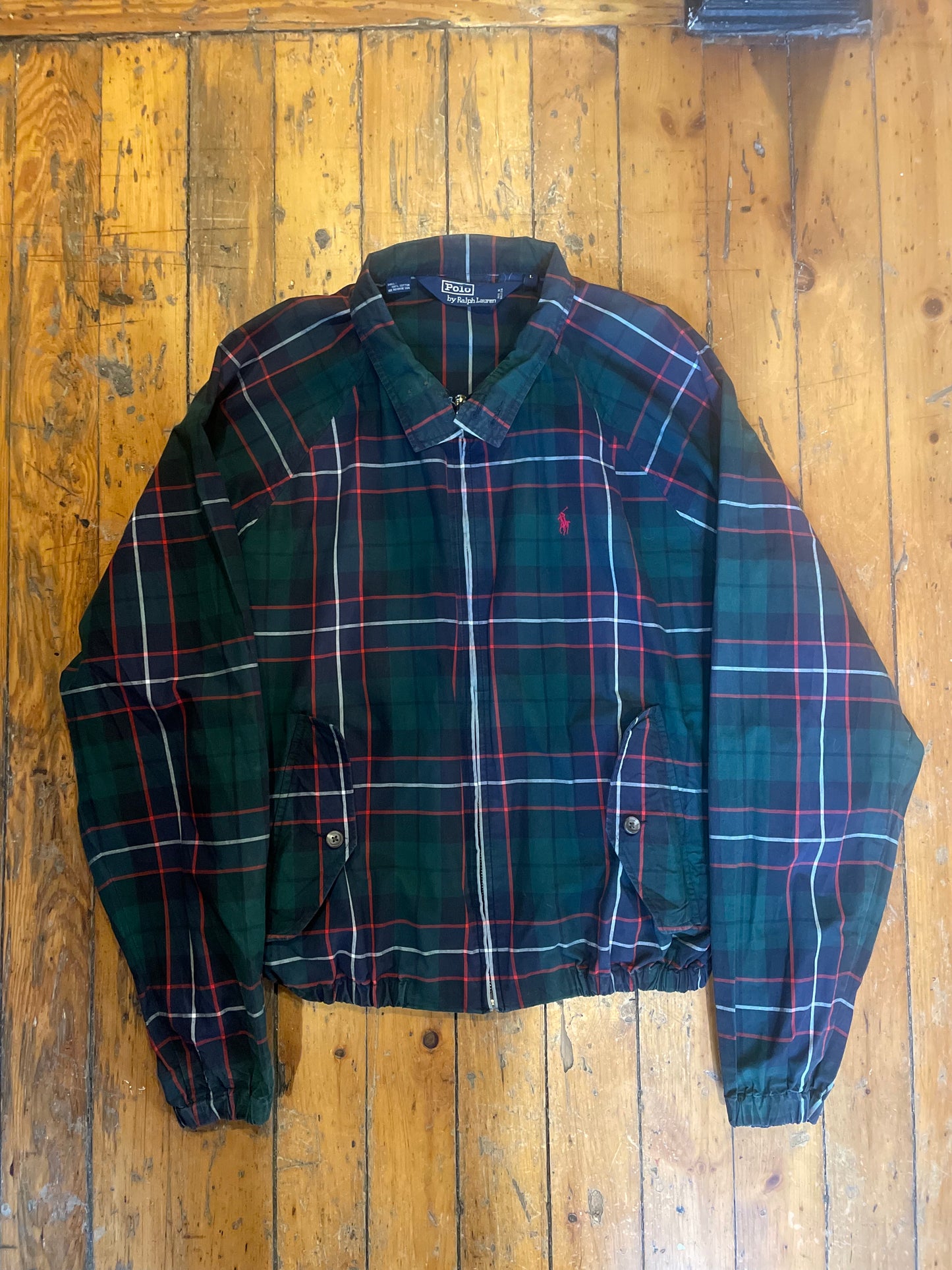 Vintage 1990’s tartan plaid Herrington jacket L
