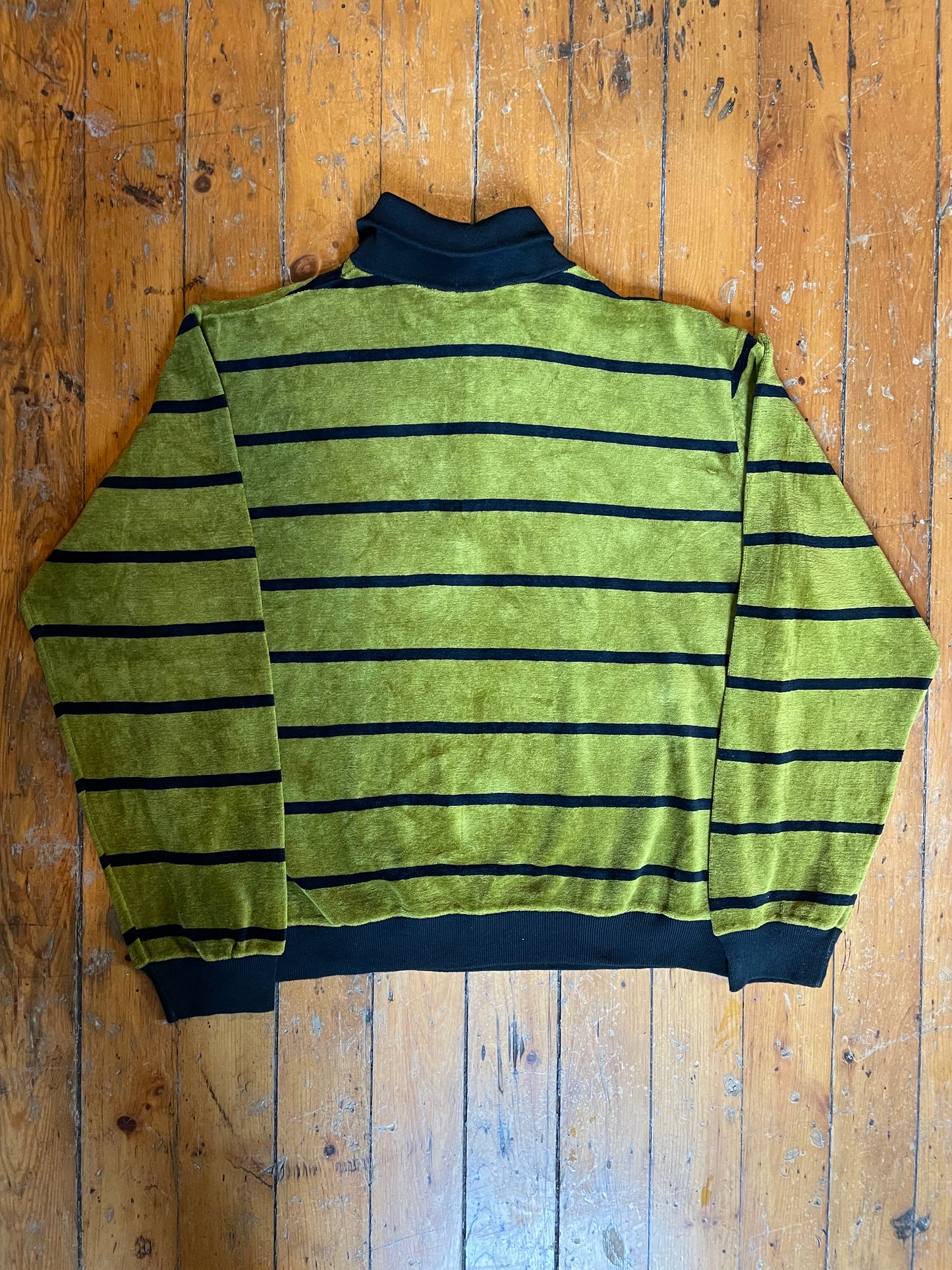 1970’s Velour Striped Longsleeve Polo
