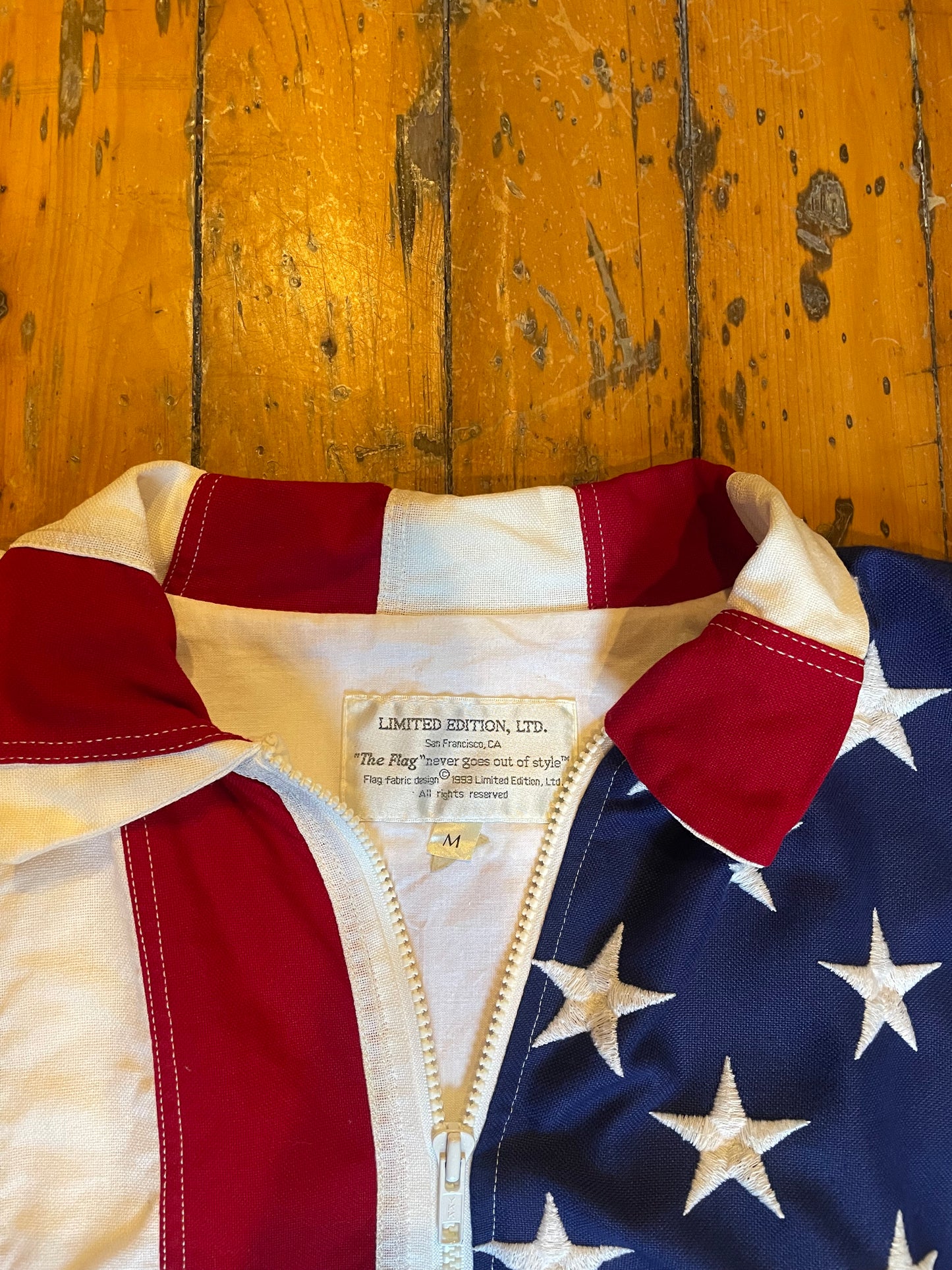 1993 American Flag zip up jacket