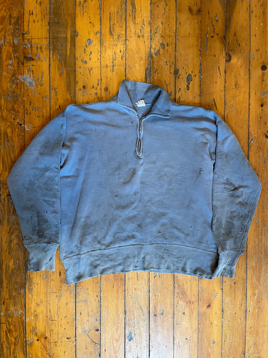 Distressed 1960’s Quarter Zip Sweatshirt