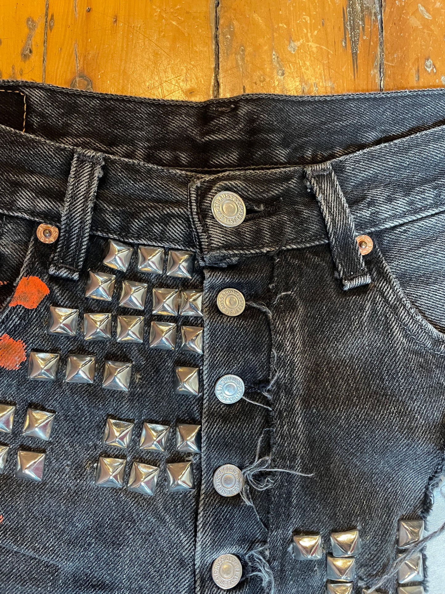 1990’s Levi’s Studded 501 Cut-Off Denim Shorts